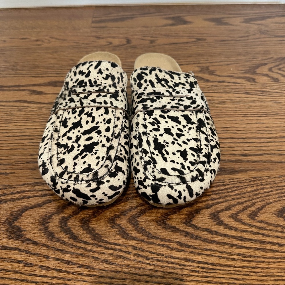 Coconuts by Matisses Cow Hair Leather Cheetah Print Size 10